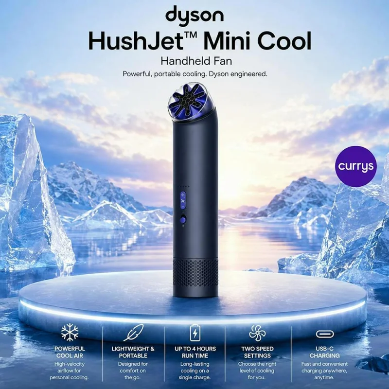 DYSON HUSHJET MINI COOL HANDHELD FAN - COBALT BLUE #24