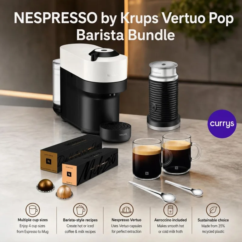 NESPRESSO by Krups Vertuo Pop Barista Bundle #2