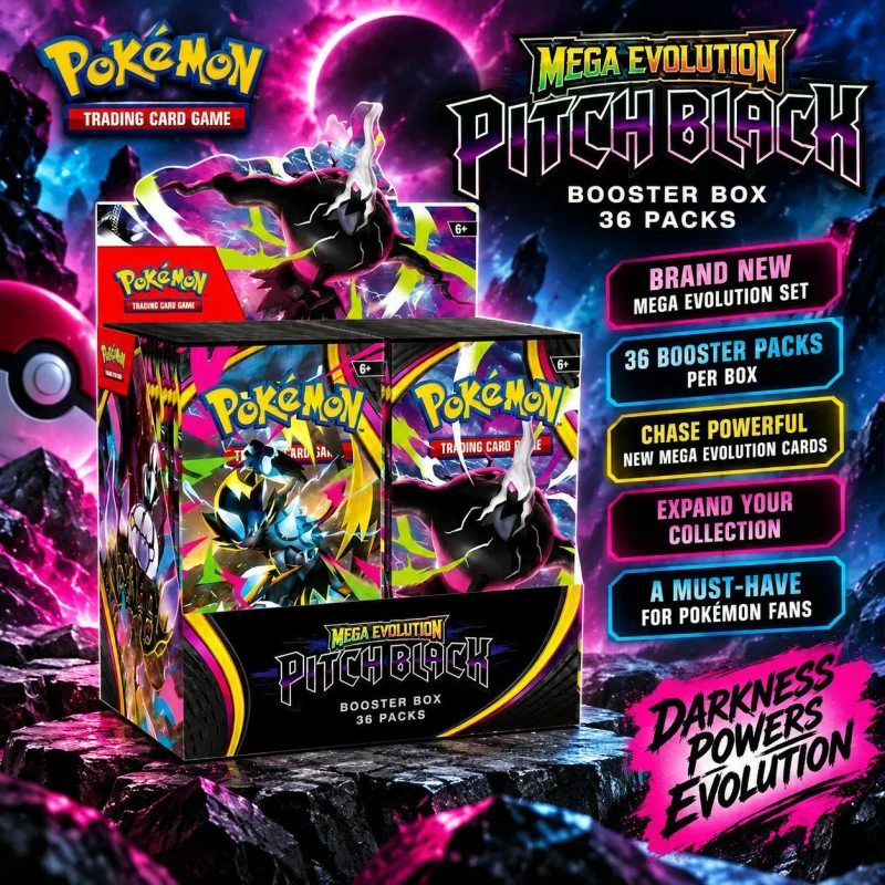 NEW RELEASE POKEMON TCG PITCH BLACK BOOSTER BOX 36 PACKS #32