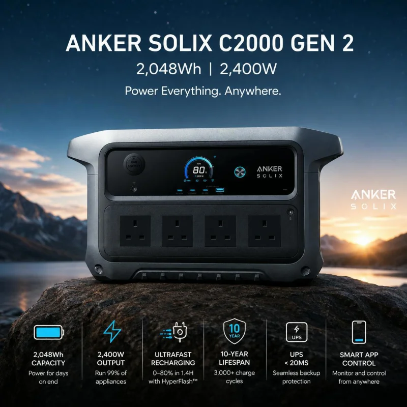 ANKER SOLIX C2000 GEN 2 PORTABLE POWER STATION #20