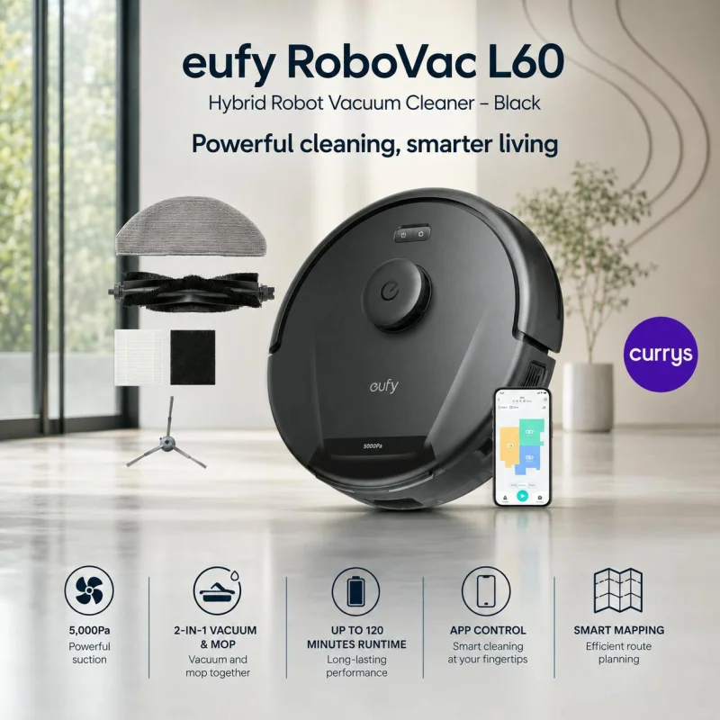 EUFY ROBOVAC L60 HYBRID ROBOT VACUUM CLEANER - BLACK #23