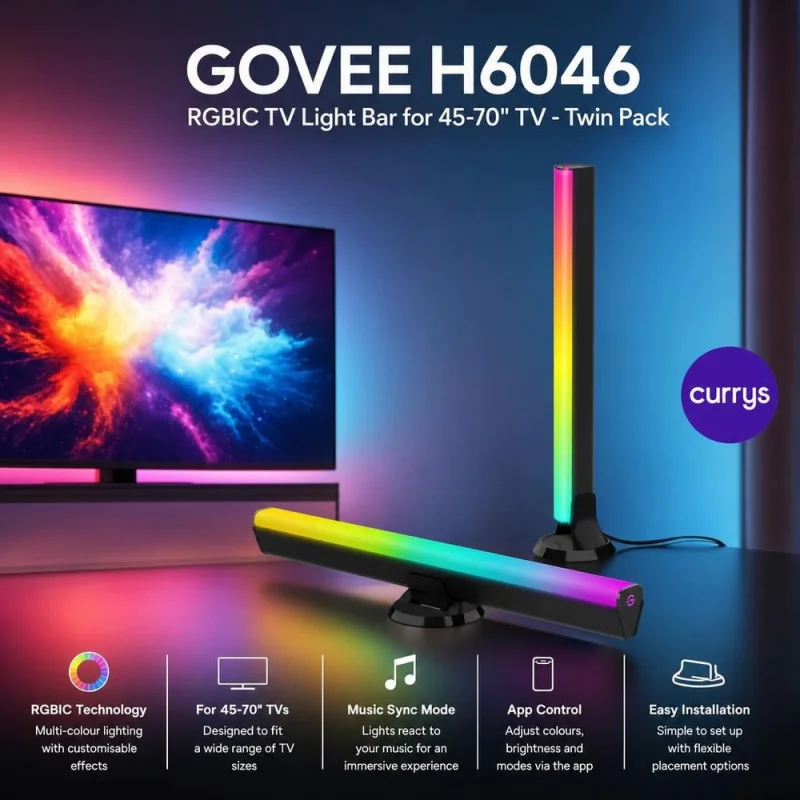 GOVEE H6046 RGBIC TV Light Bar for 45-70" TV - Twin Pack #2