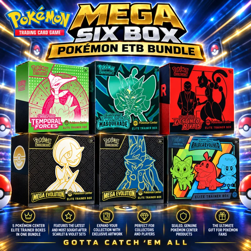 MEGA SIX BOX POKÉMON ETB BUNDLE