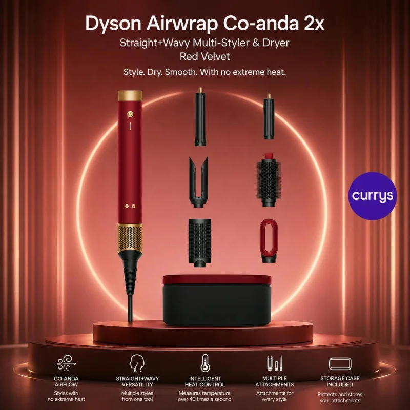 DYSON AIRWRAP CO-ANDA 2X STRAIGHT + WAVY MULTI-STYLER & DRYER - RED VELVET #21