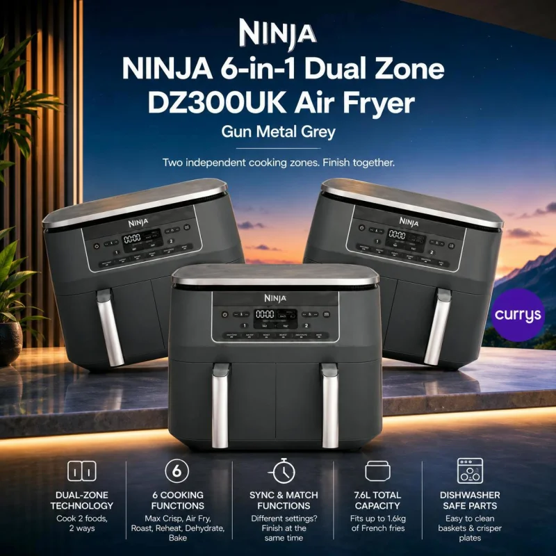 NINJA 6-IN-1 DUAL ZONE AIR FRYER 3 X WINNERS #22