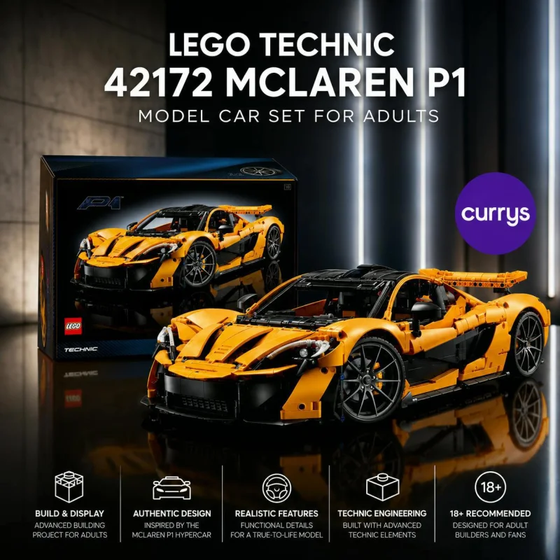 LEGO TECHNIC 42172 MCLAREN P1 MODEL CAR SET FOR ADULTS #12