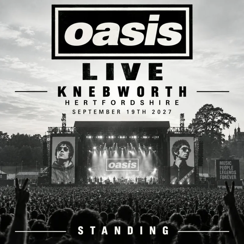2 x OASIS LIVE KNEBWORTH HERTFORDSHIRE SEPTEMBER 19TH 2027 STANDING #3