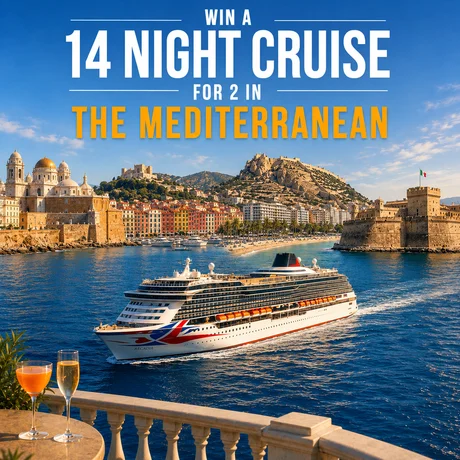 Luxury 14-Night All Inclusive Mediterranean Cruise for 2 + £2,000 cash