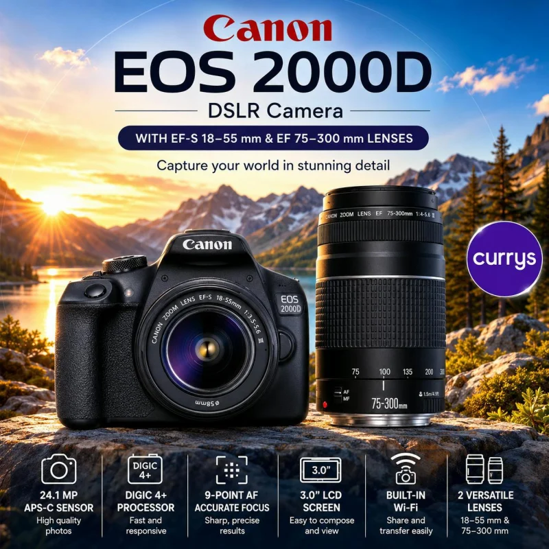CANON EOS 2000D DSLR CAMERA WITH LENS #21