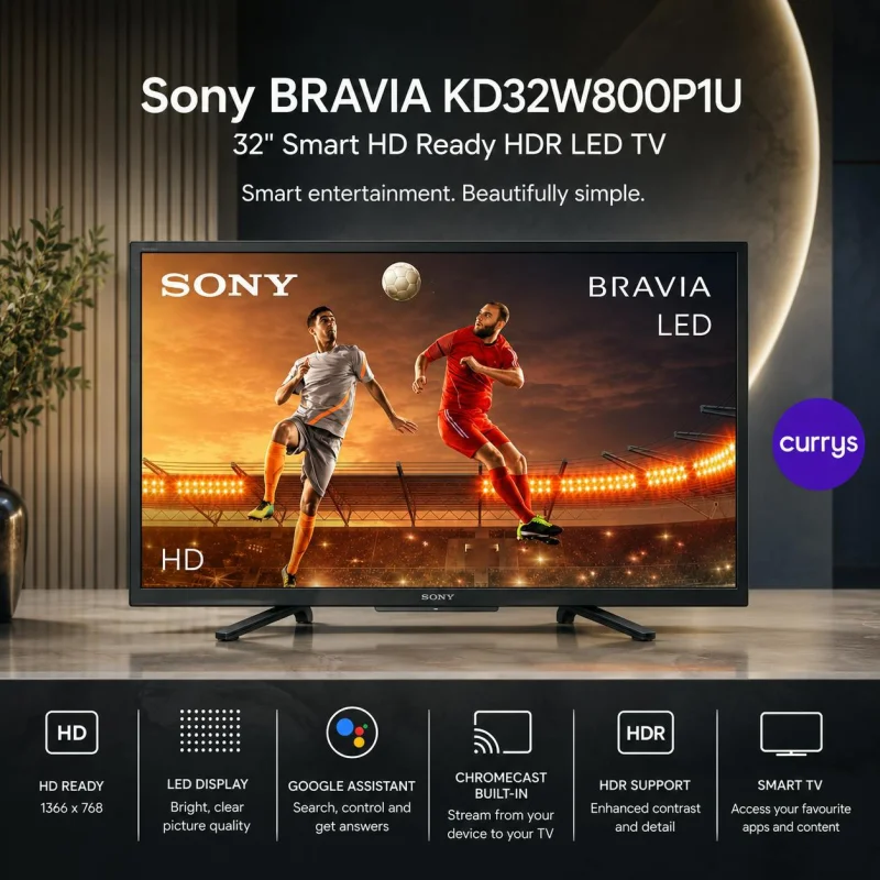 SONY BRAVIA KD32W800P1U 32" SMART HD READY HDR LED TV #22