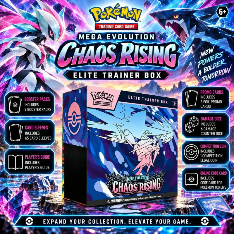 NEW POKEMON MEGA EVOLUTION CHAOS RISING ELITE TRAINER BOX #29