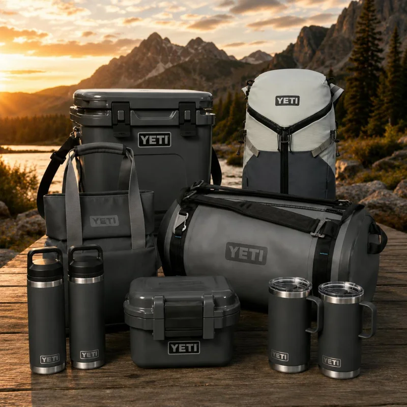 MEGA 9 PIECE CHARCOAL YETI COOLER & BAG BUNDLE #22