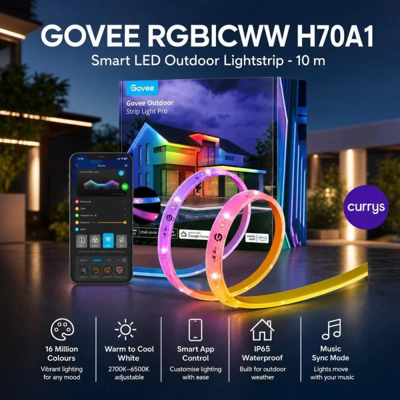 GOVEE RGBICWW H70A1 Smart LED Outdoor Lightstrip - 10 m #2