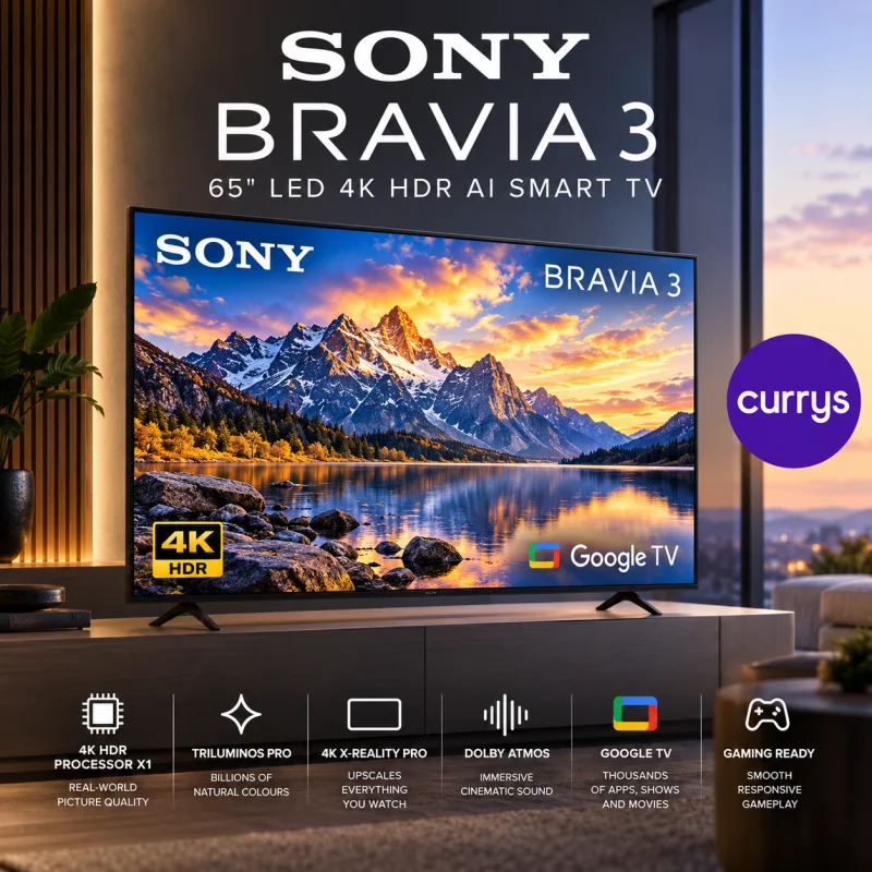 SONY BRAVIA 3 65" LED 4K HDR AI Smart TV - K65S38BP #1