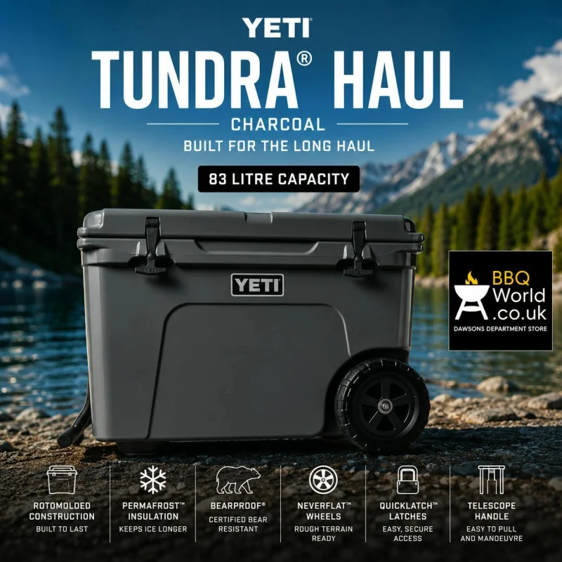 LEGENDARY YETI TUNDRA HAUL WHEELED HARD COOLER - CHARCOAL #22