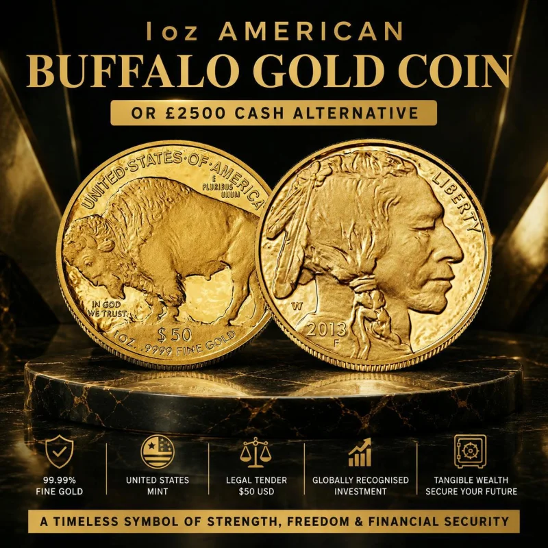 AMERICAN BUFFALO 1OZ FINE GOLD COIN OR £2500 #8