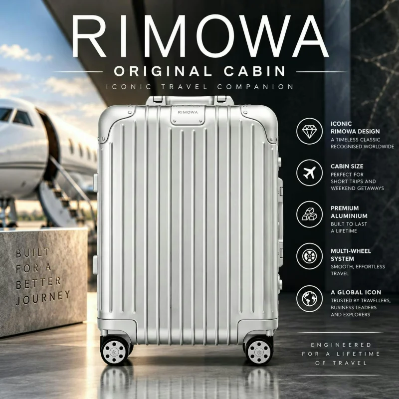 RIMOWA ORIGINAL CABIN – ICONIC ALUMINIUM LUXURY LUGGAGE