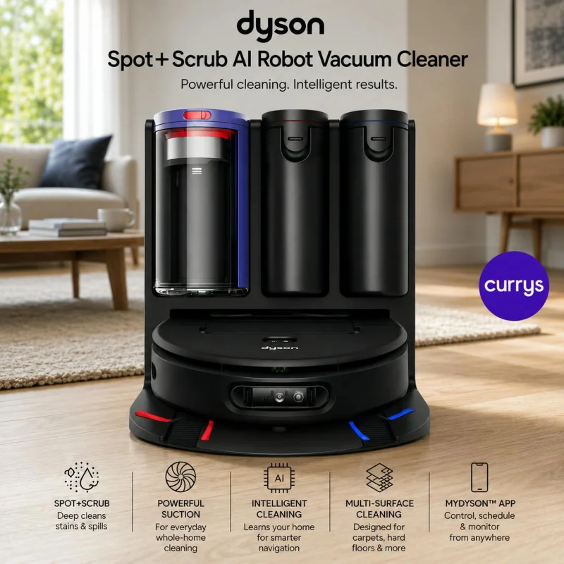 DYSON SPOT + SCRUB AI ROBOT VACUUM CLEANER - BLACK #22