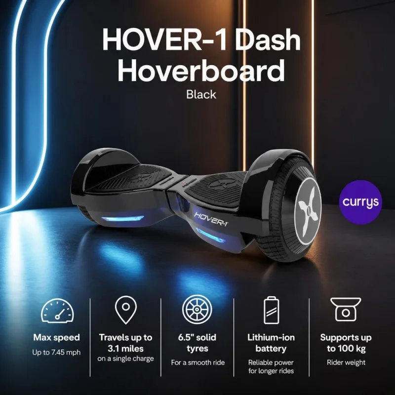 HOVER-1 Dash Hoverboard - Black #2