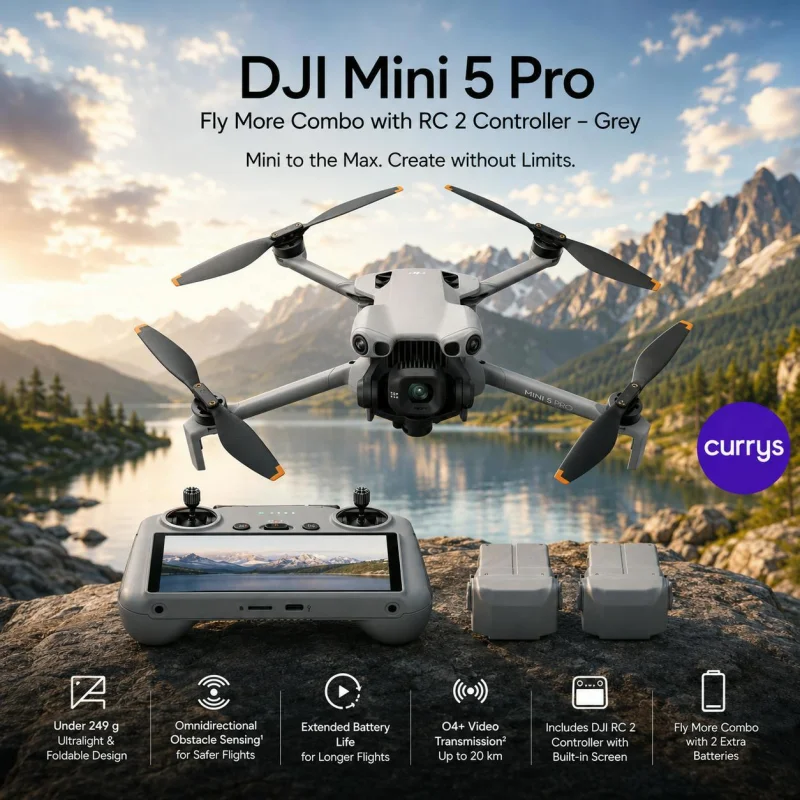 DJI MINI 5 PRO DRONE FLY MORE COMBO + RC 2 CONTROLLER #22