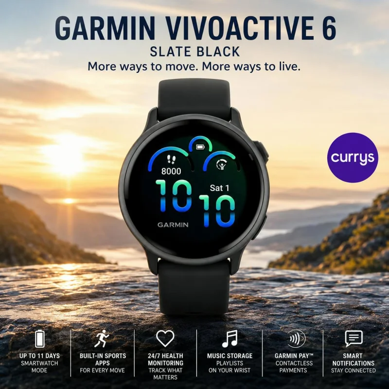GARMIN VIVOACTIVE 6 GPS SMART WATCH – SLATE & BLACK #22