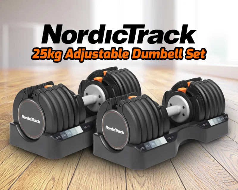 Win A NordicTrack 25KG Adjustable Dumbbell Set!