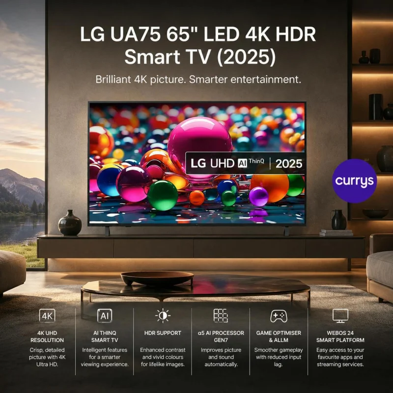 LG UA75 65" 4K HDR AI SMART TV – BIG-SCREEN ENTERTAINMENT #22