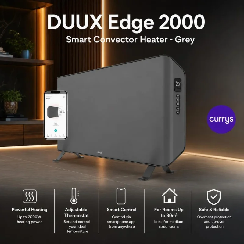 DUUX Edge 2000 DXCH24UK Smart Convector Heater - Grey #2