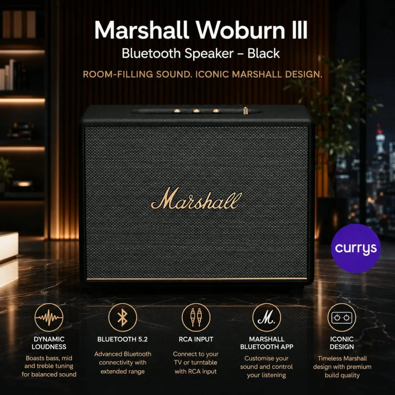 MARSHALL WOBURN III 150W SIGNATURE SOUND BLUETOOTH SPEAKER #22