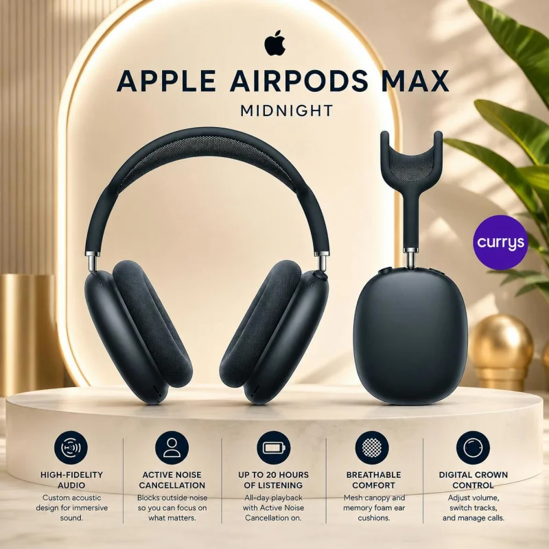APPLE AIRPODS MAX 2 WIRELESS NOISE-CANCELLING HEADPHONES - MIDNIGHT #22