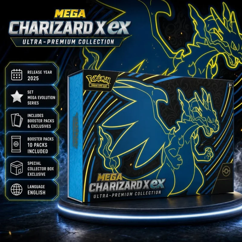 NEW SEALED POKÉMON TCG: MEGA CHARIZARD X EX ULTRA-PREMIUM COLLECTION #2