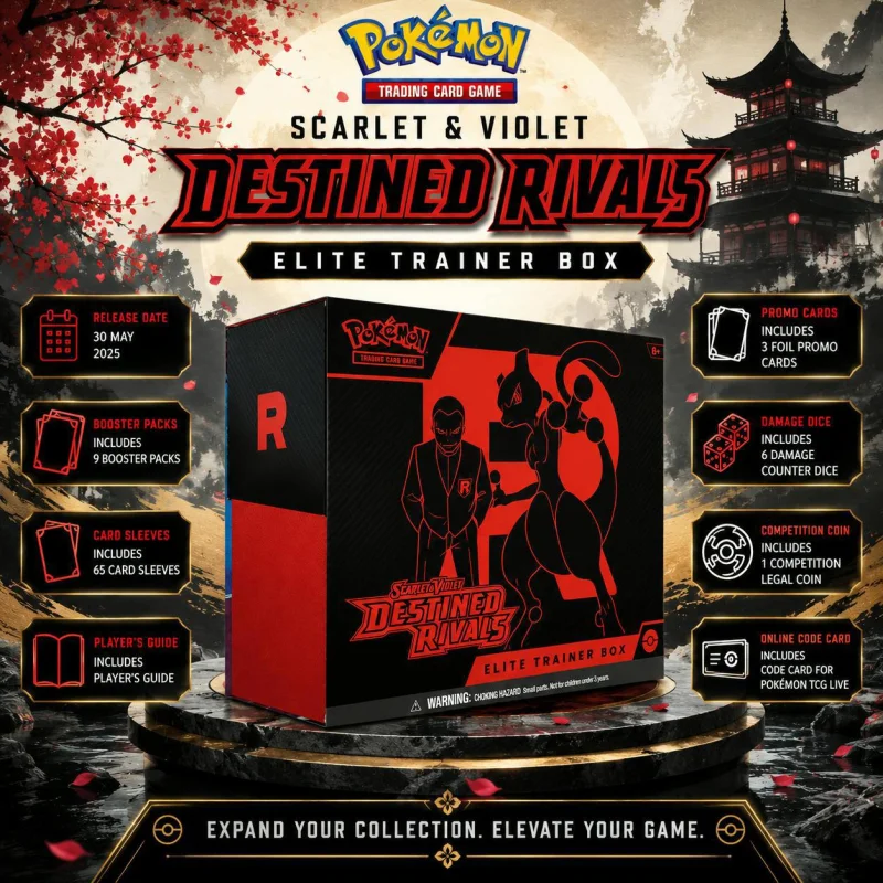 NEW POKÉMON SCARLET & VIOLET DESTINED RIVALS ELITE TRAINER BOX #29