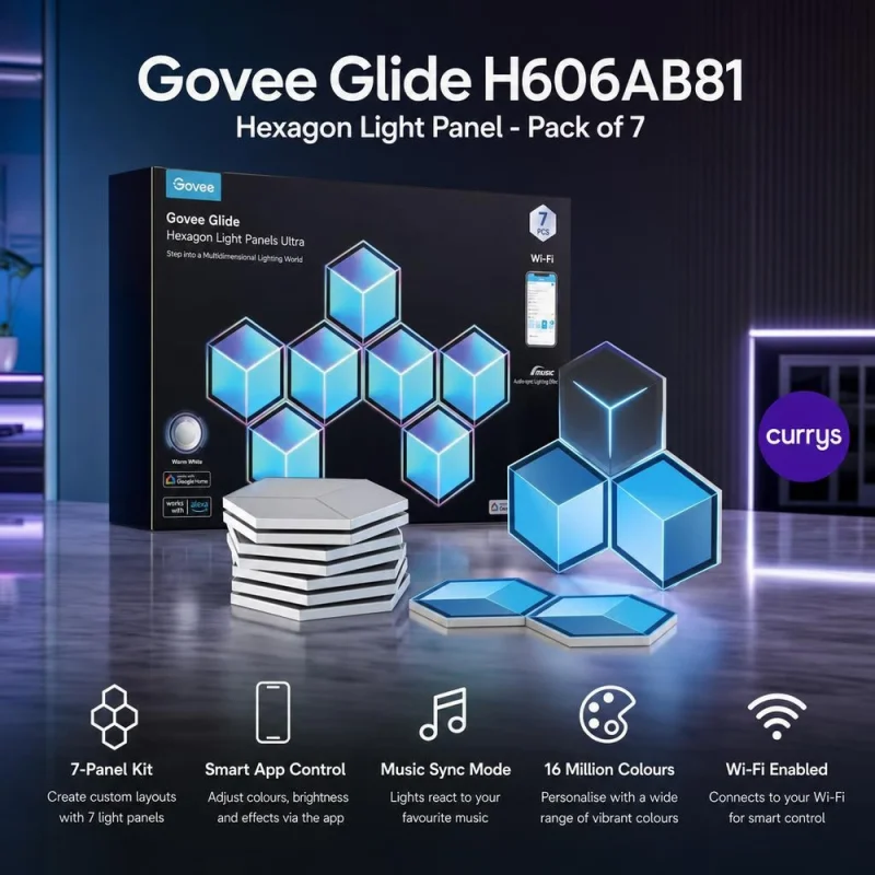 GOVEE Glide H606AB81 Hexagon Light Panel - Pack of 7 #2