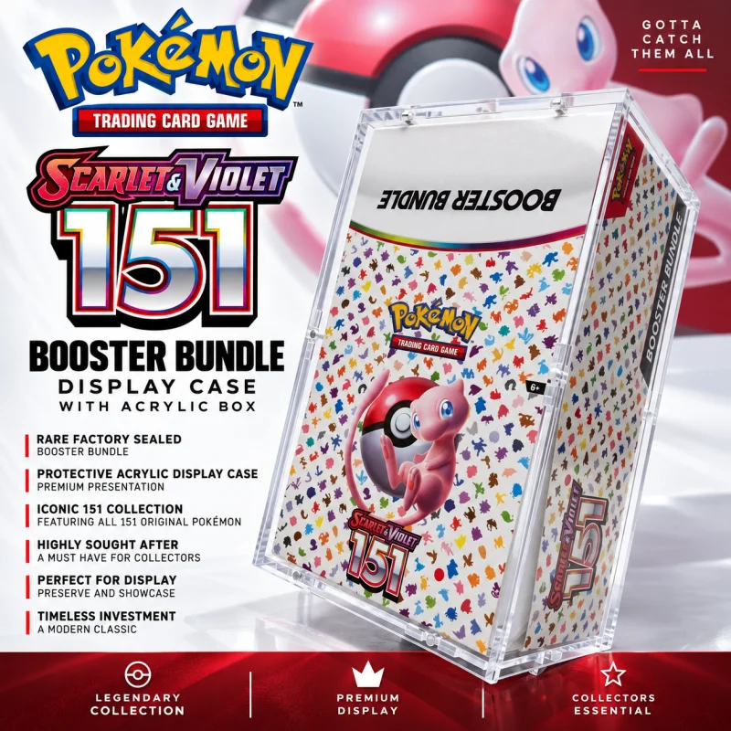 RARE FACTORY SEALED POKÉMON 151 BOOSTER BUNDLE DISPLAY CASE #1