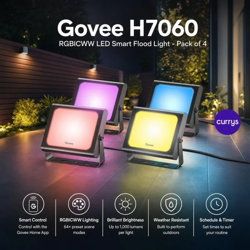 GOVEE H7060 RGBICWW LED Smart Flood Light - Pack of 4 #2